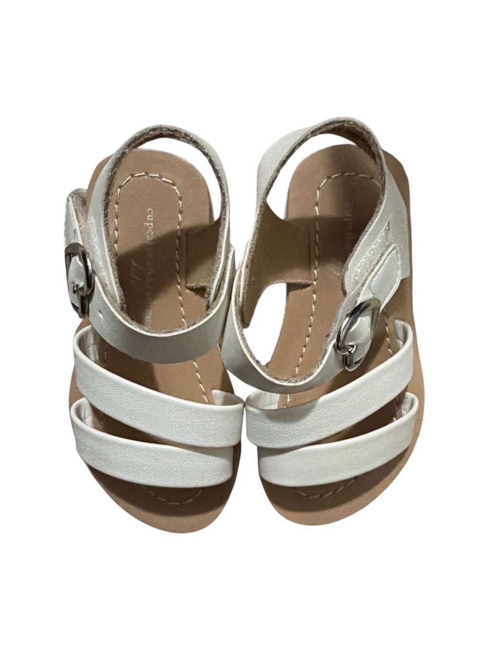 New Girl’s White Buckle-Strap Sandals